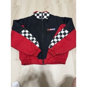 Men's Size Large Vintage NASCAR Full Zip Bomber Jacket